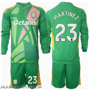 Aston Villa Emiliano Martinez #23 Maalivahti Kotipaita Lapsille 2024-25 Pitkähihainen (+ shortsit)